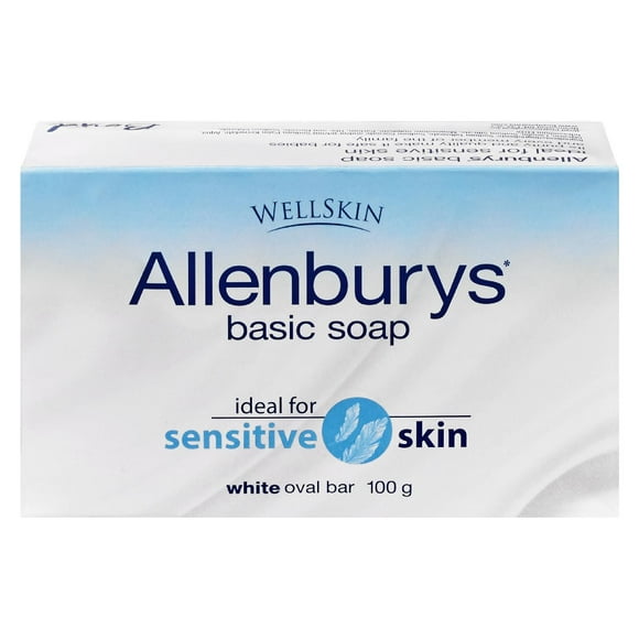 Barre de savon neutre ovale blanc d'Allenburys 100g