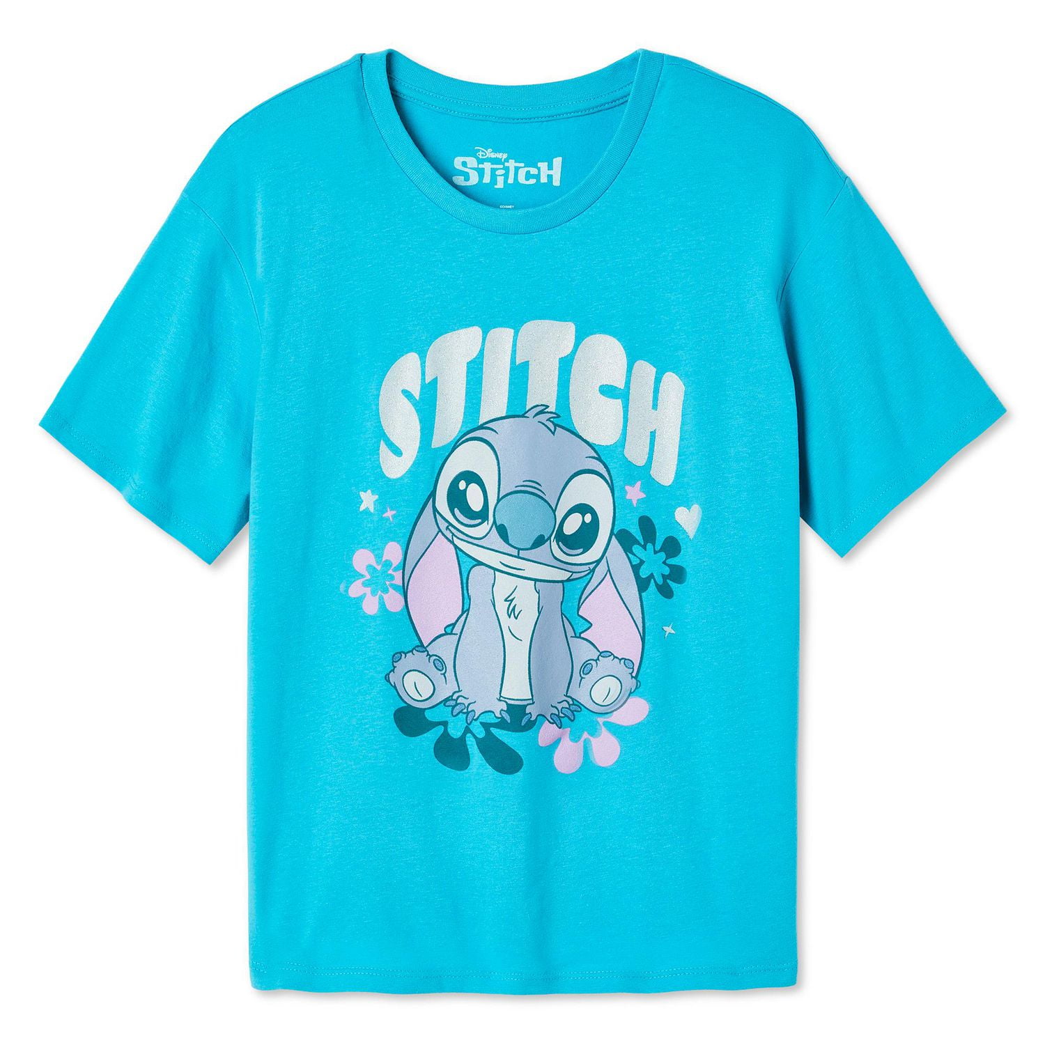 Disney Girls' Stitch Short Sleeve Tee