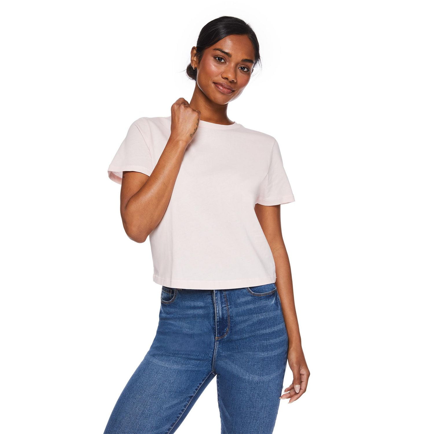 T-shirt raccourci George pour femmes Tailles TP–TTG