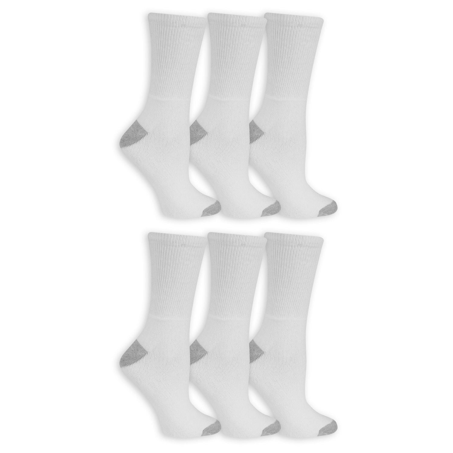 Fruit of the Loom Ladies Cuff Socks - 6 Pairs