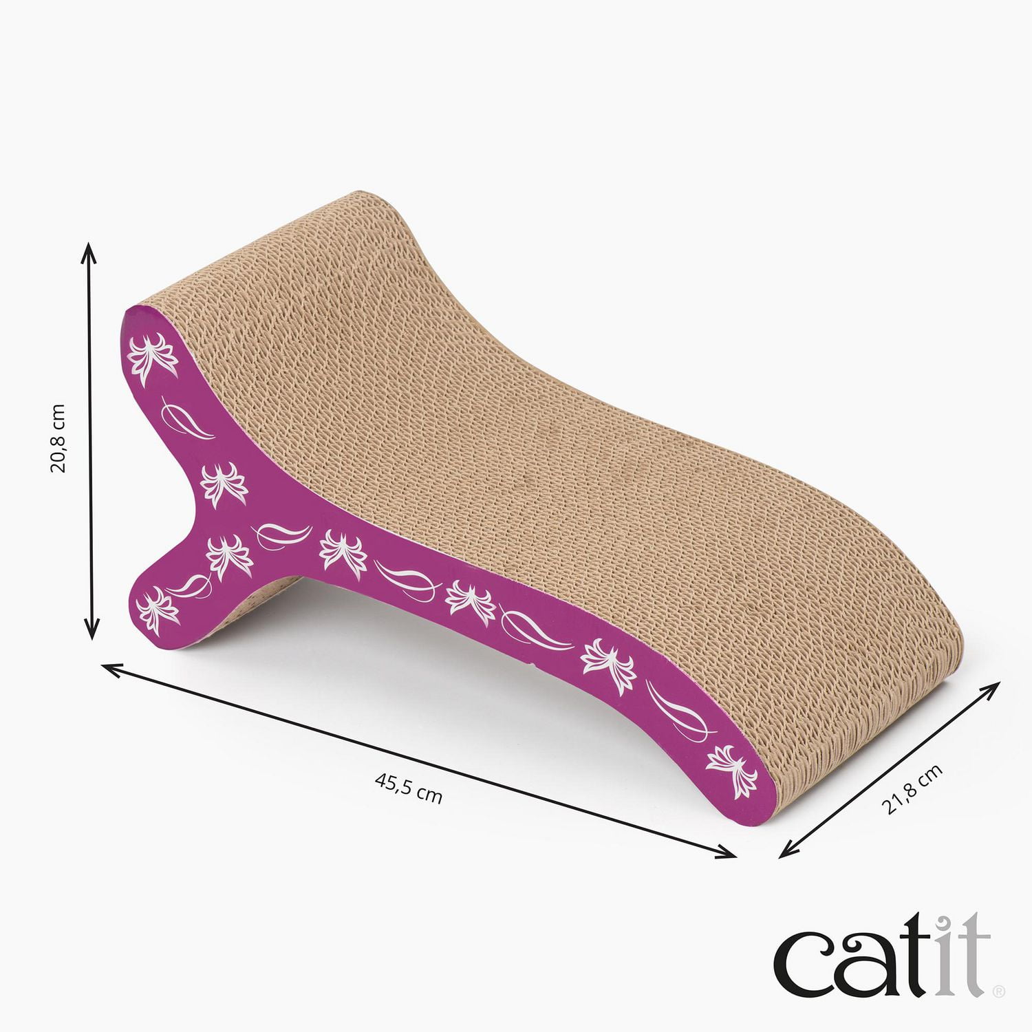 Catit Style Patterned Cat Scratcher with Catnip - Butterfly Chaise