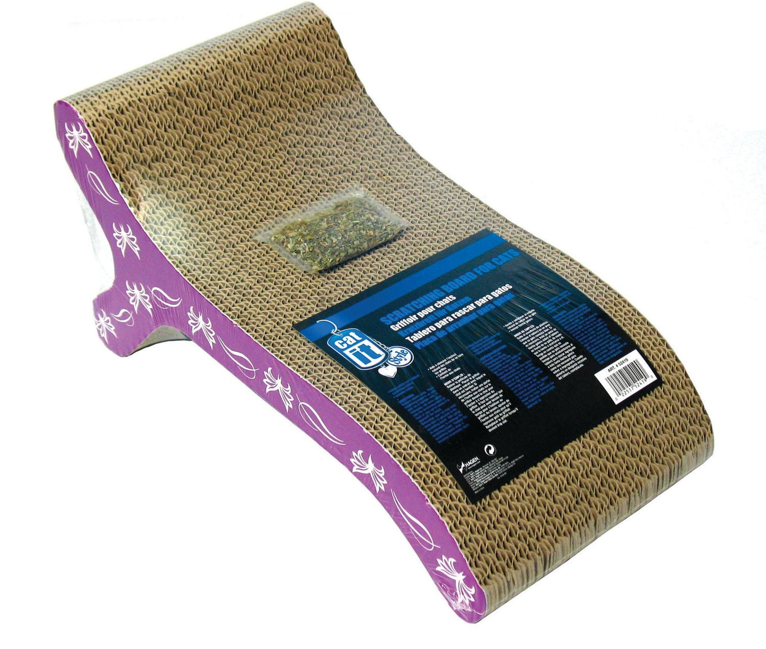 Catit Style Patterned Cat Scratcher with Catnip - Butterfly Chaise