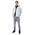 thumbnail image 1 of Jeaniologie ™ Denim Jacket With Combo Hood and Sleeves - Acid Wash, 1 of 7