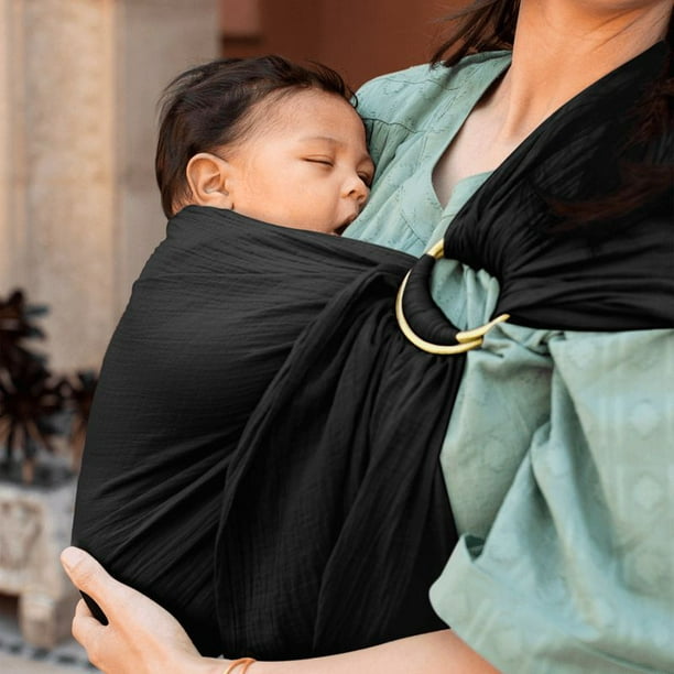 MOBY - Ring Sling - Taille unique, Wrap de soutien polyvalent pour les  mères, les pères et les soignants, Écharpe et porte-bébé pour nouveau-nés,  nourrissons et tout-petits - Coton
