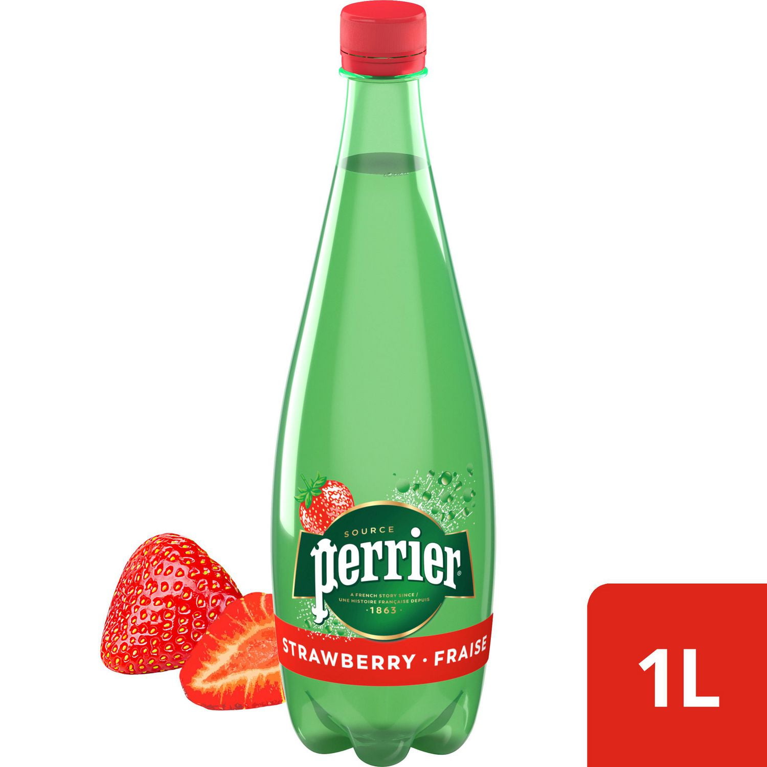 Perrier Strawberry Sparkling Carbonated Water 1 L Bottle Walmart Canada