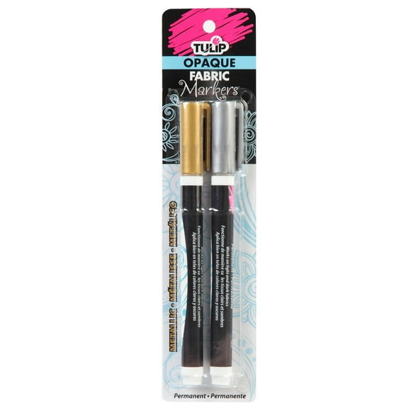Tulip Opaque Metallic Colour Fabric Markers