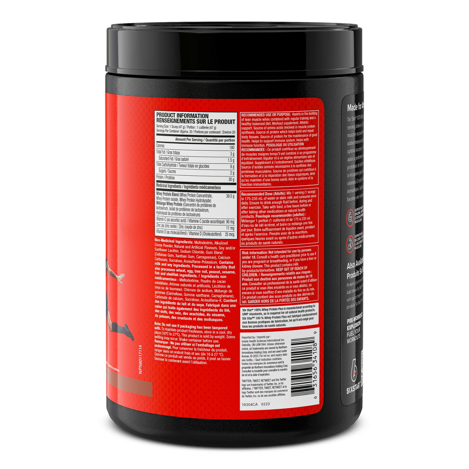 Six Star 100% Whey Protein Plus, Whey Protein Powder, Whey Protein Isolate & Peptides, Lean Protein Powder for Muscle Gain, Whey Isolate Protein Shake, Chocolate, 2 lbs