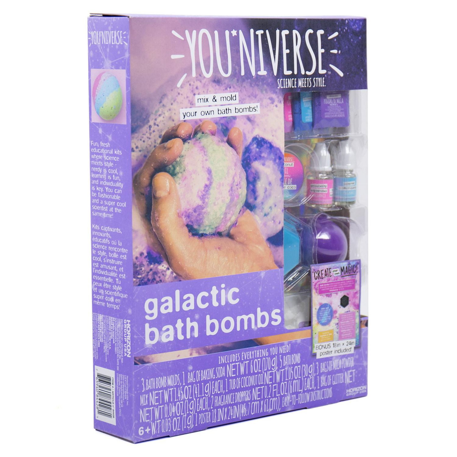 YOU*NIVERSE Galactic Bath Bombs, Ages 6 years and up 