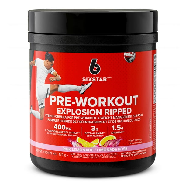 Six Star Preworkout Explosion Ripped Energy Powder, Pre Workout