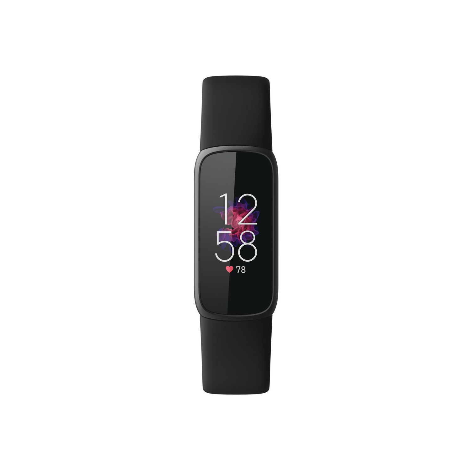 Fitbit Tracker de fitness et de bien-être de luxe avec gestion du stress,  suivi du sommeil et fréquence cardiaque 24h/24, 7j/7, noir/graphite, taille