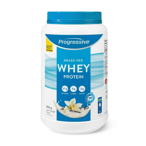 Progressive Grass Fed Whey Protein Powder, 27 g, Vanilla Flavour, 850 g