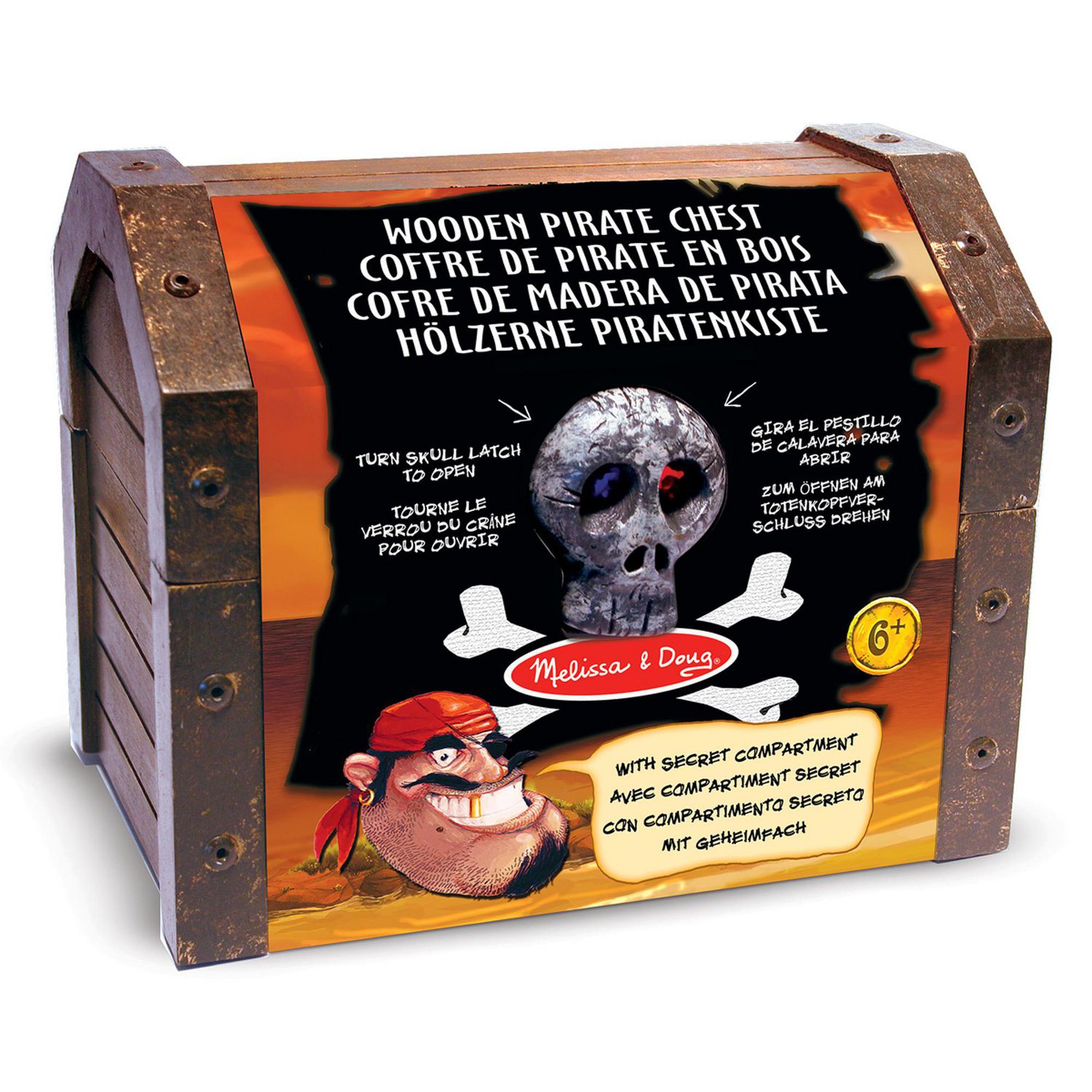 Melissa and doug 2025 wooden pirate chest