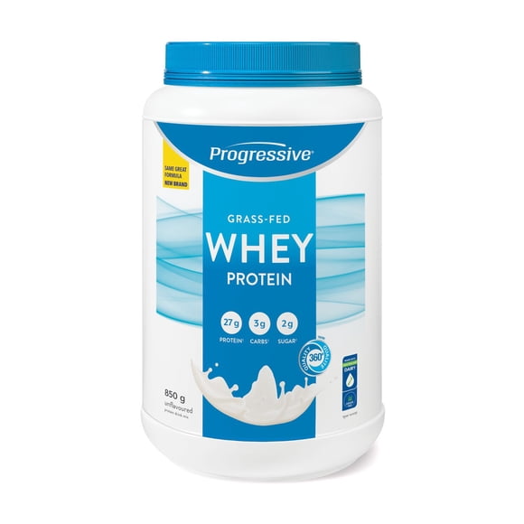Progressive Grass Fed Whey Protein Powder, 27 g, Unflavoured, 850 g