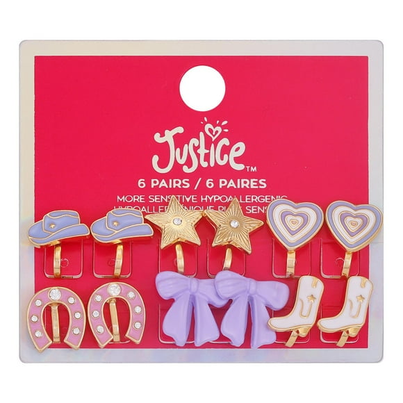 Justice earrings set