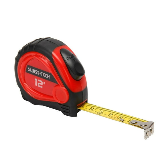 Swiss Tech 12' Tape Measure, 12ft/3.5m x 16mm