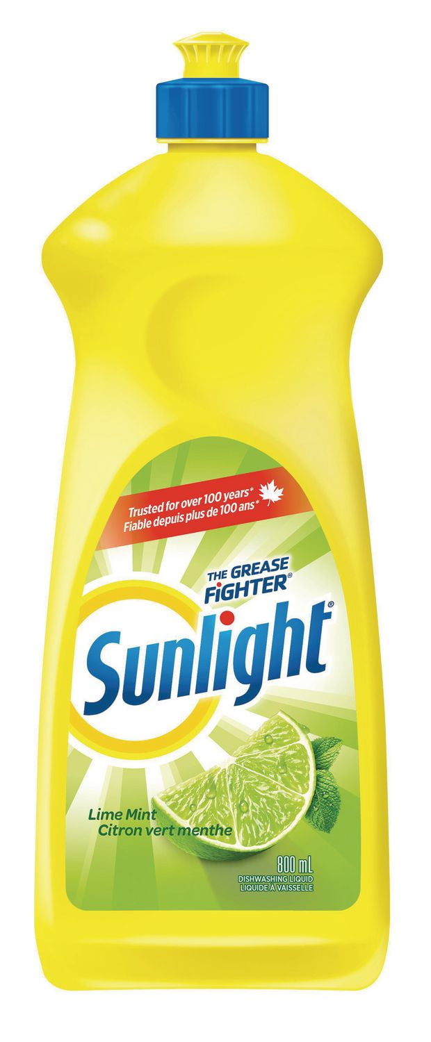 Sunlight Standard Dishwashing Liquid, Lime Mint Scent, 800 mL Walmart
