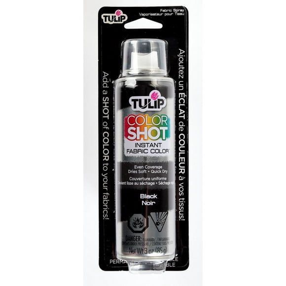 Tulip ColorShot Black Instant Fabric Colour Spray, 85 g