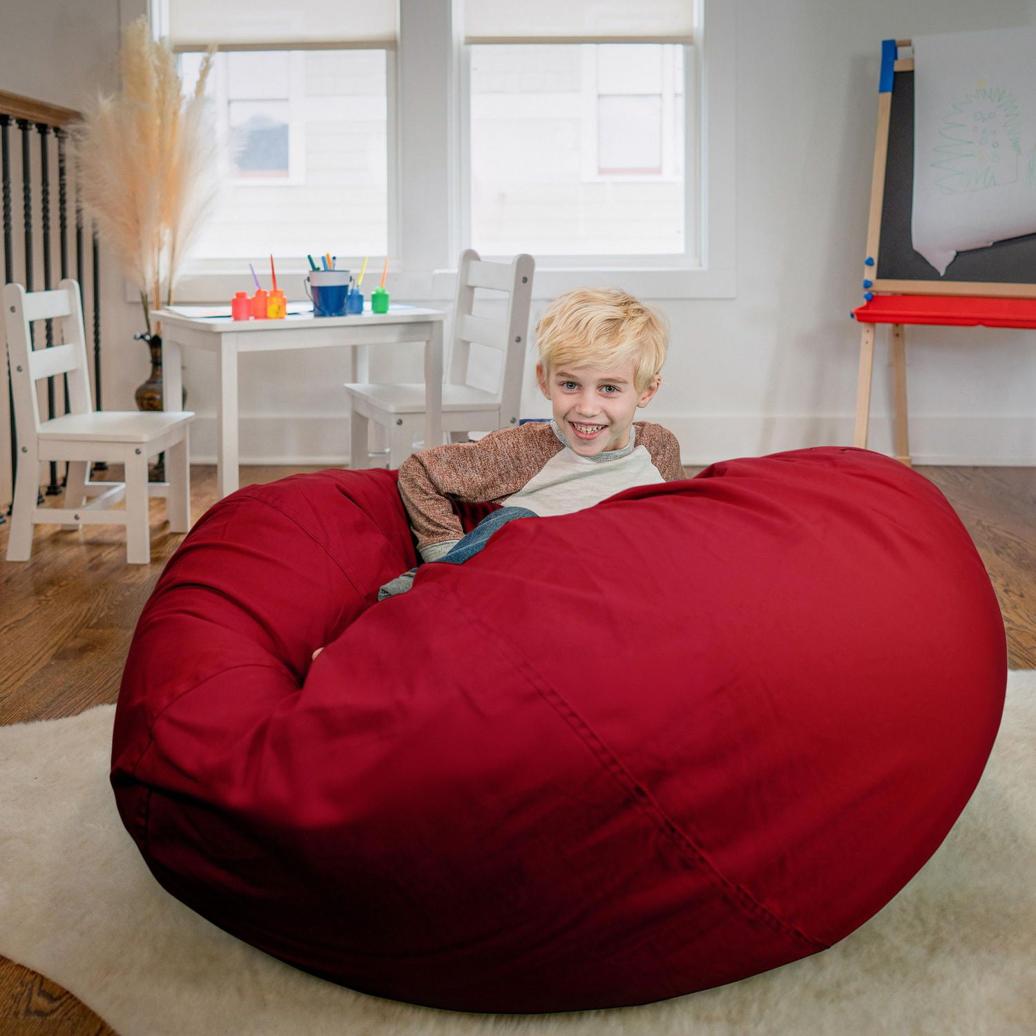 Red bean bag chair walmart sale