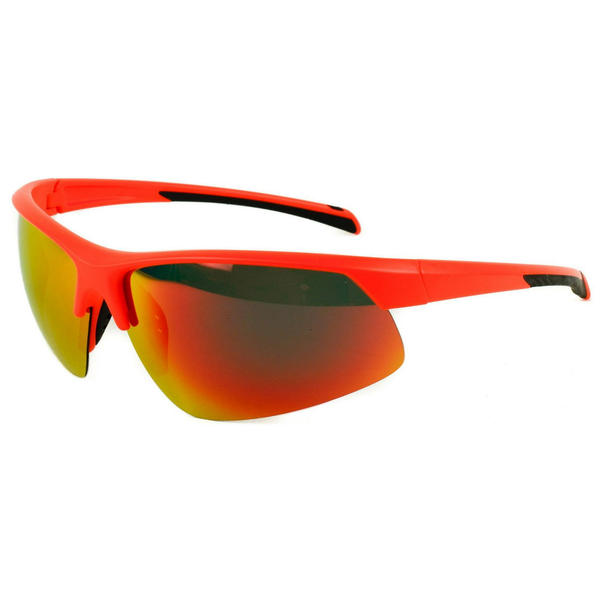 Athletic Works Mens Polarized Orange Sport Sunglasses 
