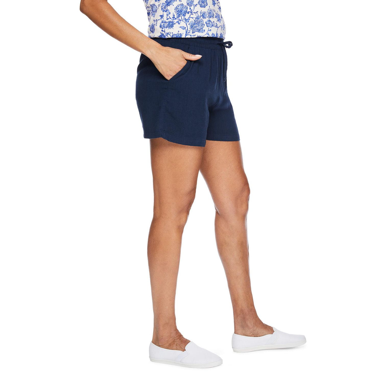 Short en mélange de lin Iyla pour femmes