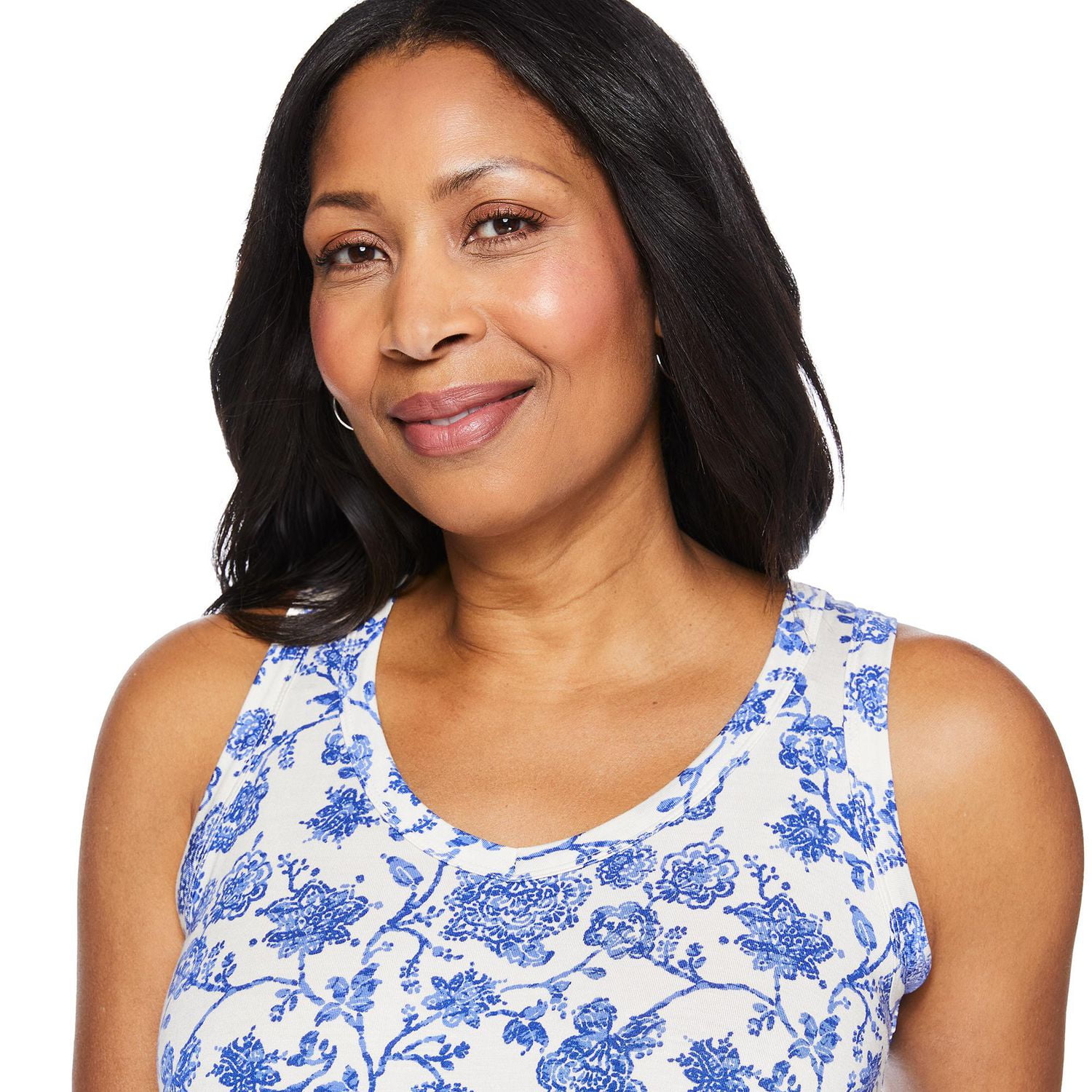 Iyla Women's Drapey V-Neckline Tank, Sizes S-XXL