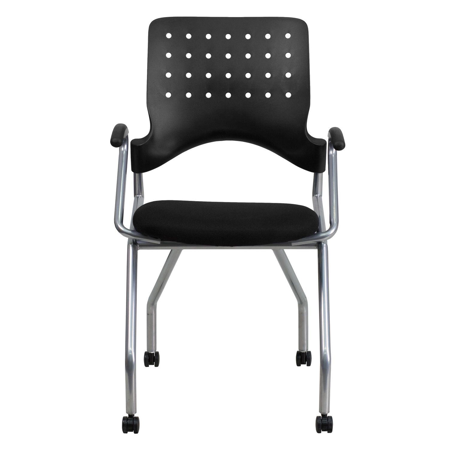 Galaxy Mobile Nesting Chair with Arms and Black Fabric Seat