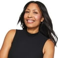thumbnail image 4 of Iyla Women's Mock Neckline Rib Top, 4 of 6