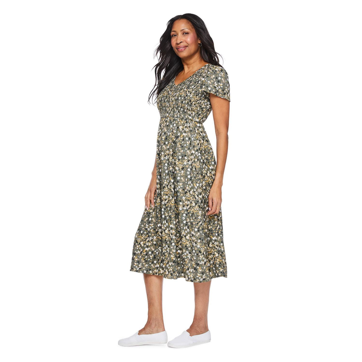 Iyla Women's Smocked Bodice Maxi Dress