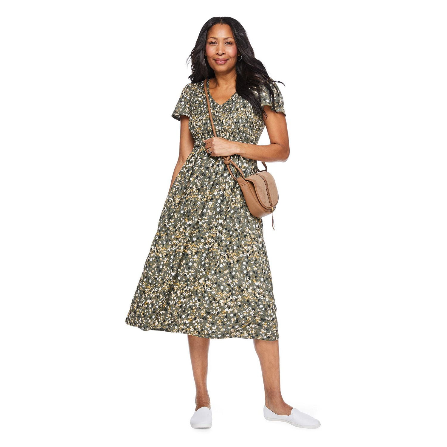 Iyla Women's Smocked Bodice Maxi Dress