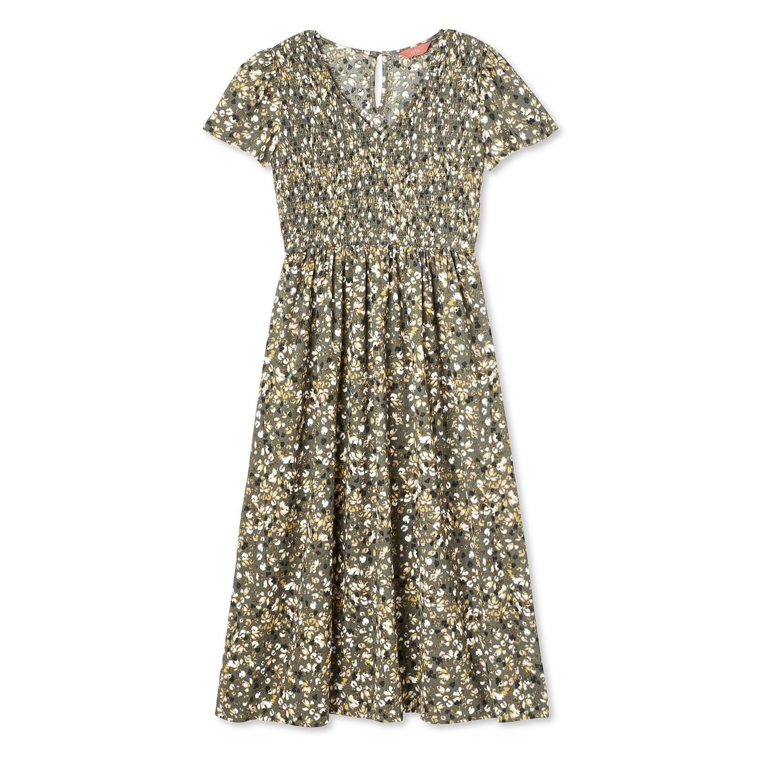 Iyla Women's Smocked Bodice Maxi Dress