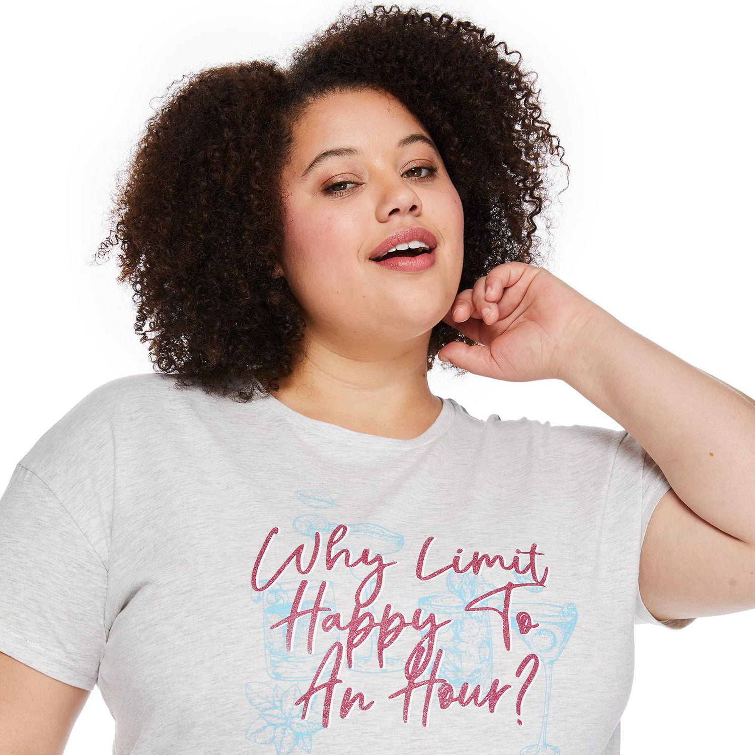 George Women's Plus Crew Neckline Nightshirt