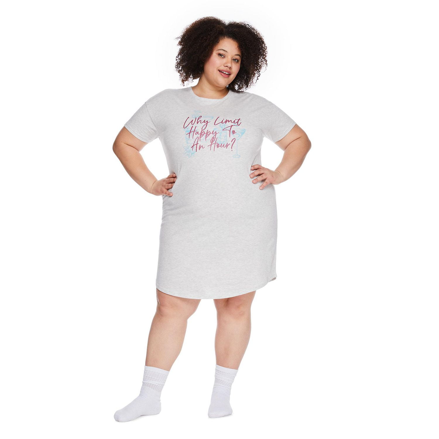 George Women's Plus Crew Neckline Nightshirt