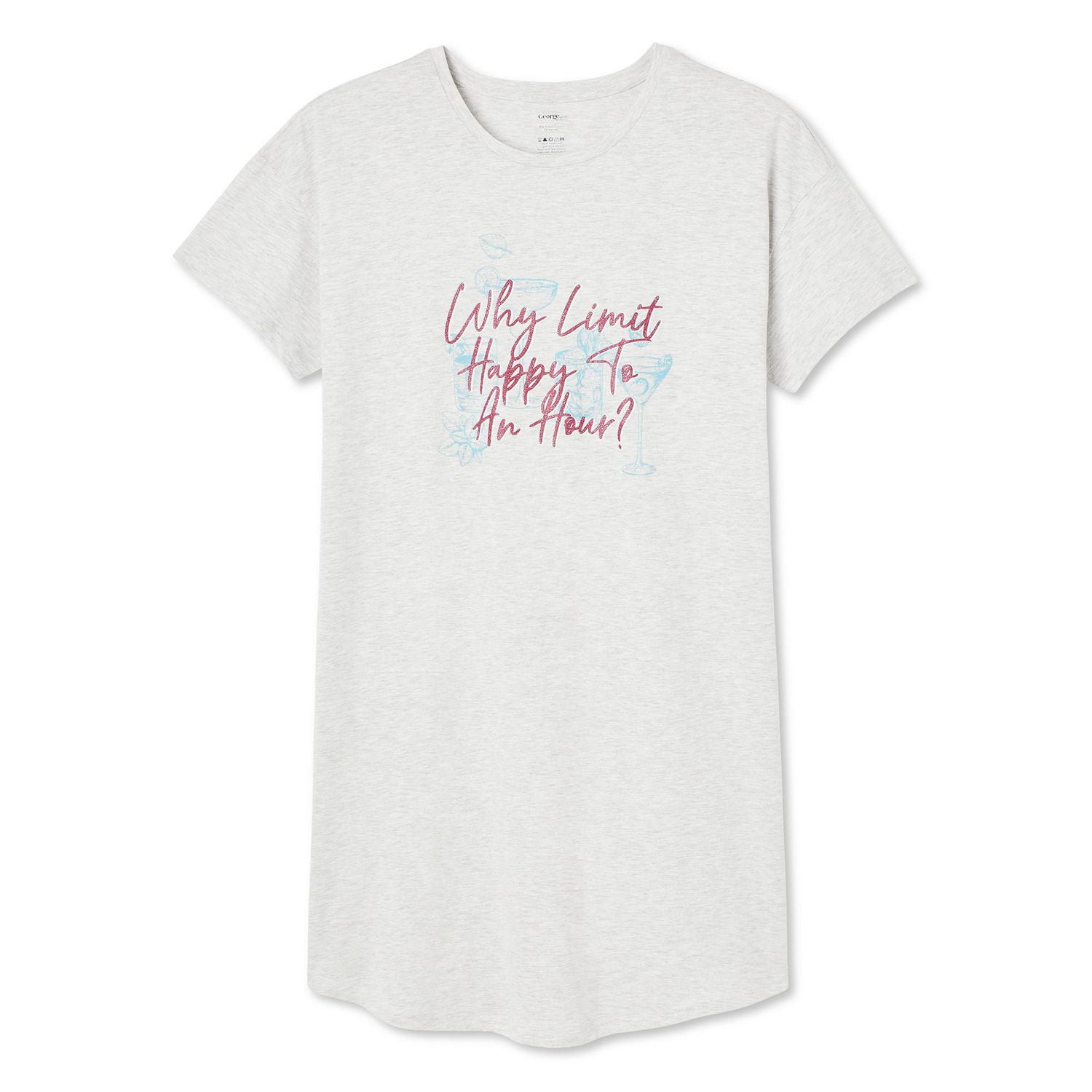 George Women's Plus Crew Neckline Nightshirt