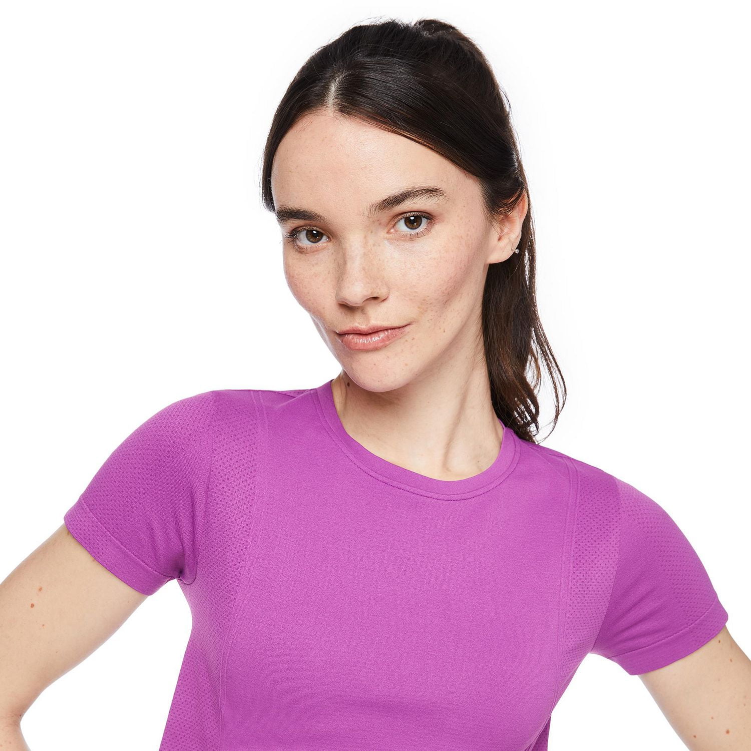 T-shirt écourté sans couture Athletic Works pour femmes