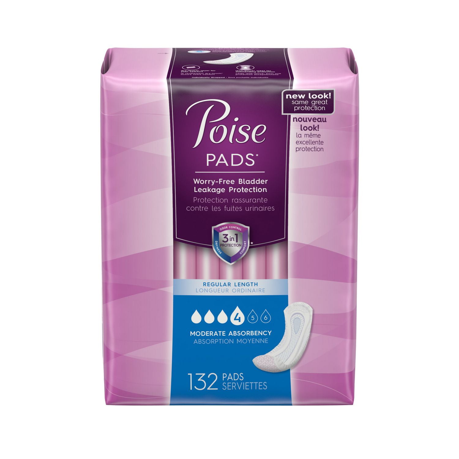 Poise Incontinence Pads, Moderate Absorbency, Regular | Walmart Canada