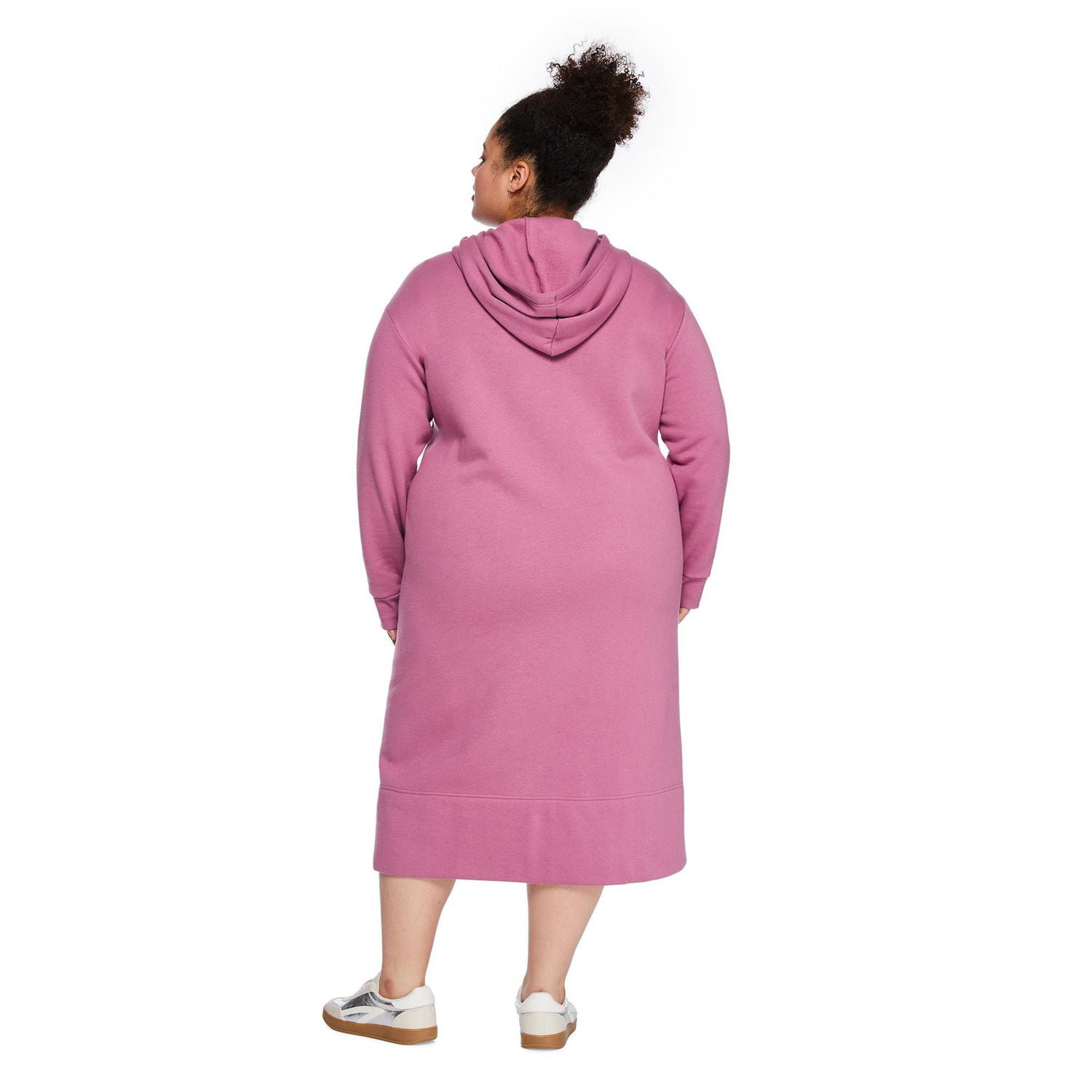 George Women's Plus Hooded Fleece Midi Dress