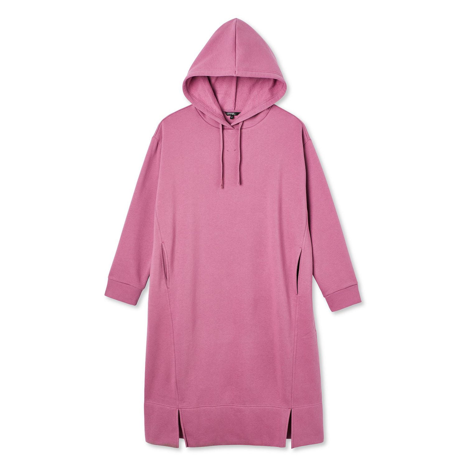 George Women's Plus Hooded Fleece Midi Dress