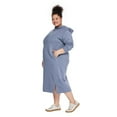 thumbnail image 2 of Robe mi-longue en molleton avec capuchon George Plus pour femmes, 2 of 5