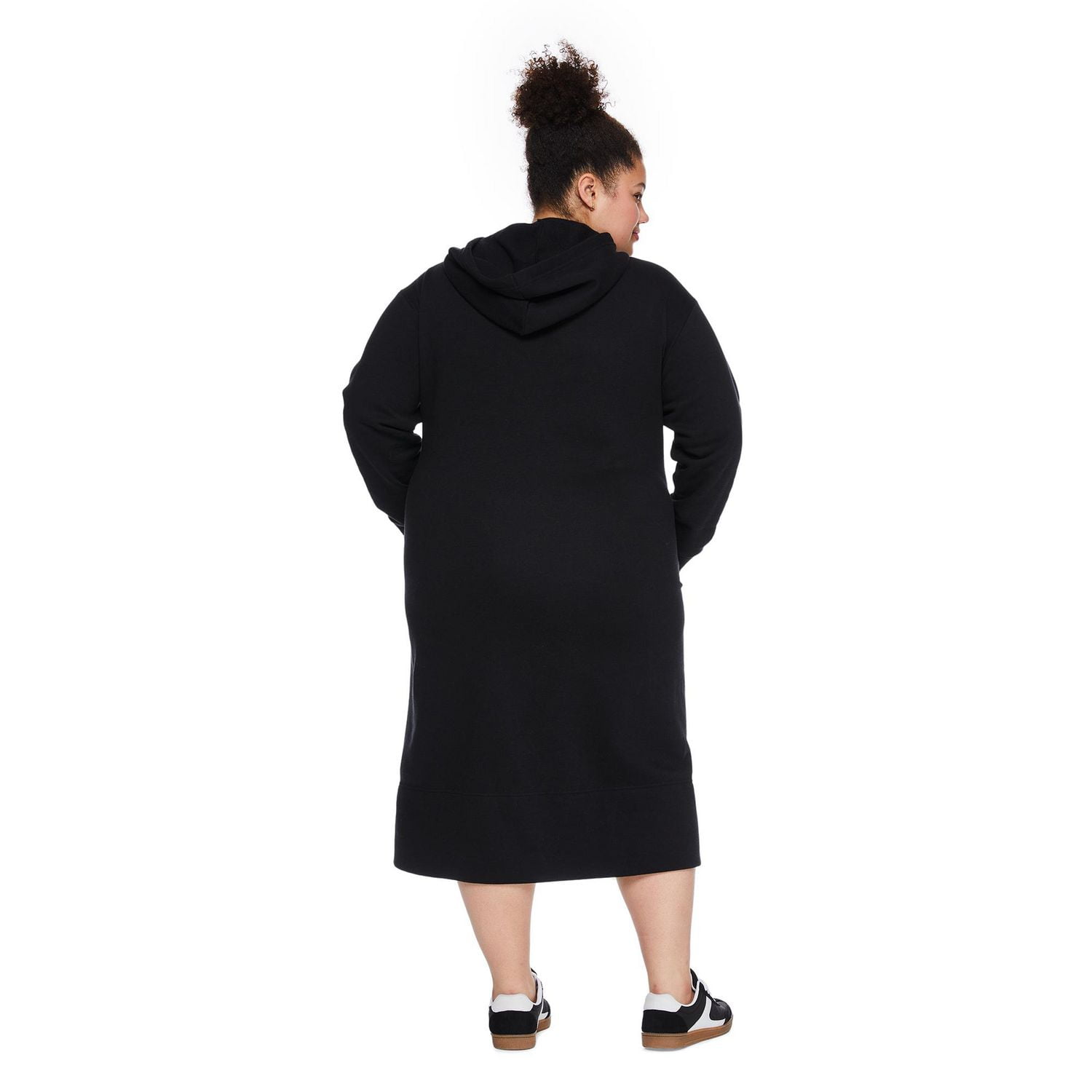 George Women's Plus Hooded Fleece Midi Dress