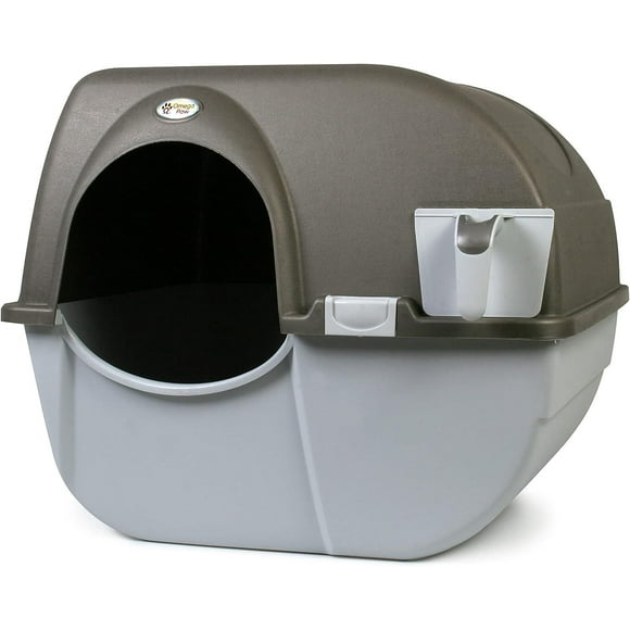 Omega Paw Roll 'n Clean Cat Litter Box Large Grey