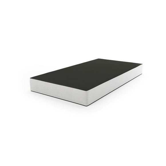 CorLiving Sommier tapissier à structure métallique double recouvert de tissu noir et blanc prêt à assembler - Support pour matelas simple