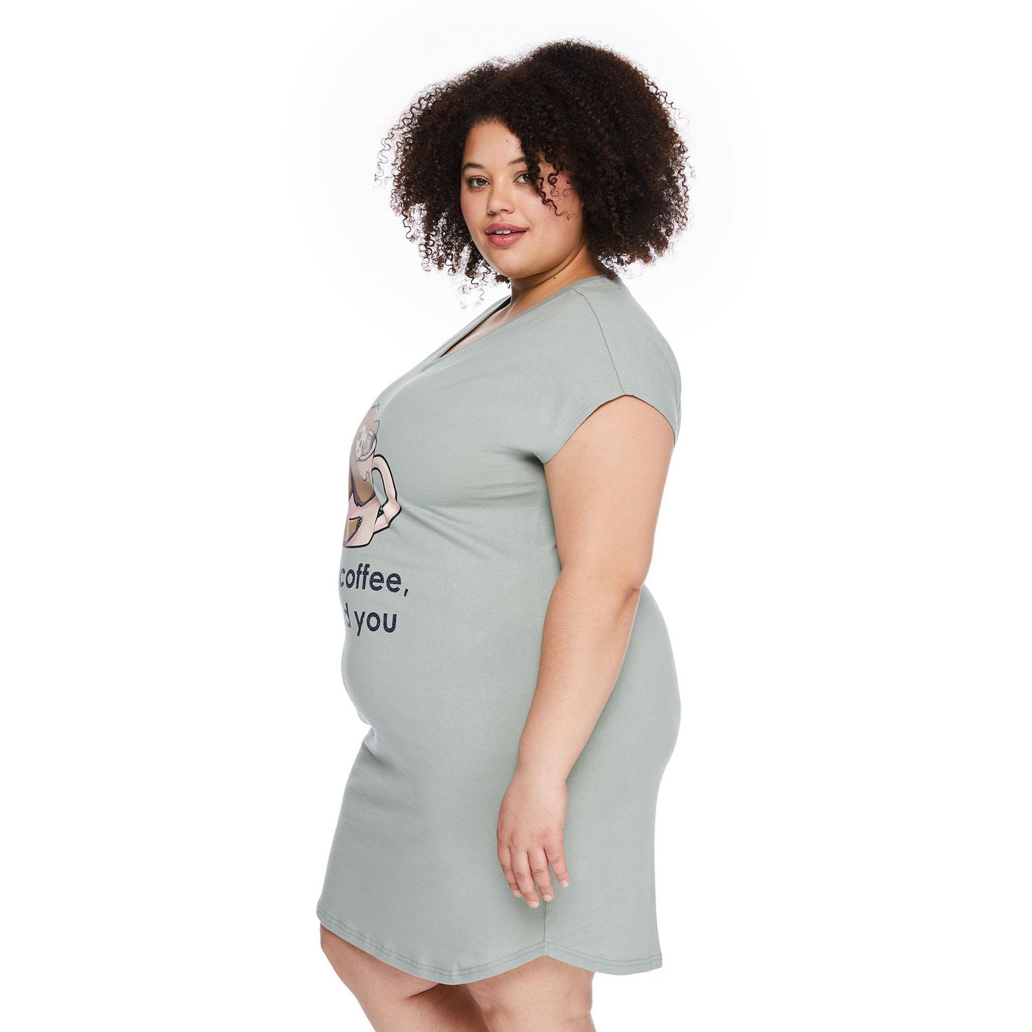 Chemise de nuit à encolure en V George Plus pour femmes