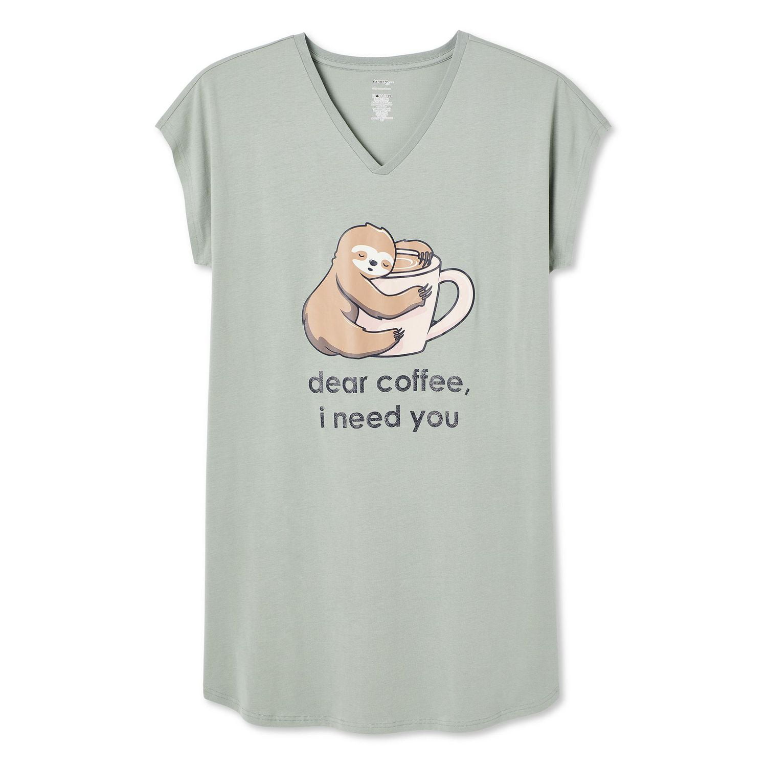 Chemise de nuit à encolure en V George Plus pour femmes