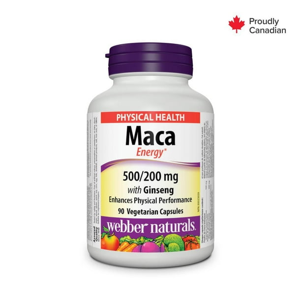 Webber Naturals Maca avec ginseng, 500/200 mg 90 capsules
