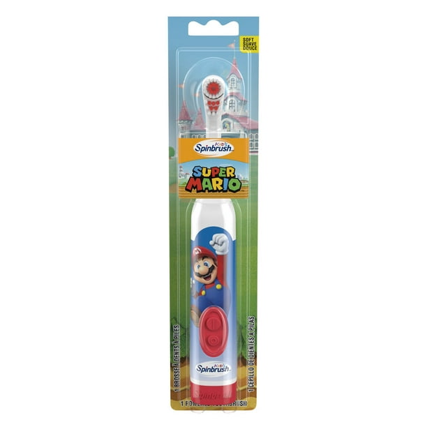Brosse à dents à piles Kids Spinbrush Super Mario d'ARM & HAMMER 1 brosse à dents à piles