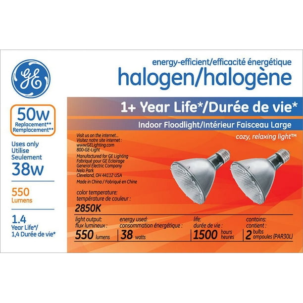 Halogène éconergétique PAR30 GE 38 W – paquet de 1
