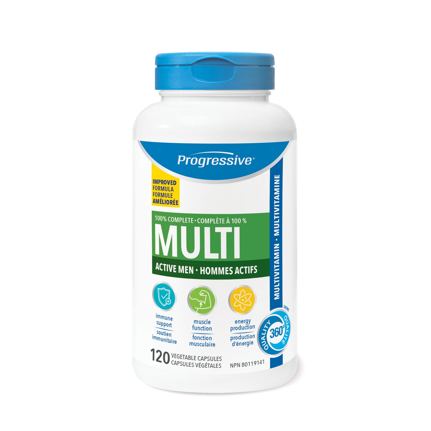 Progressive Active Men Multivitamin Capsules, 120 Count