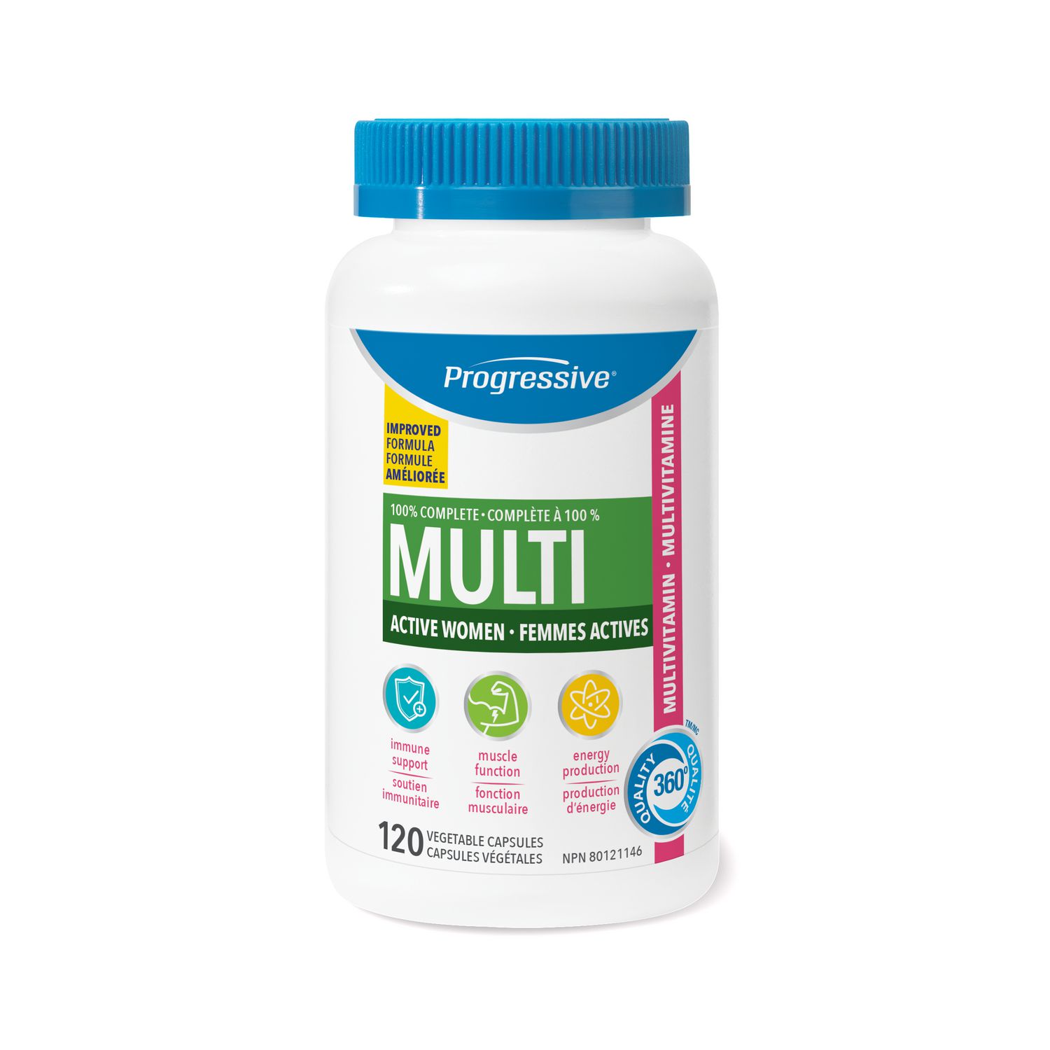 Progressive Active Women Multivitamin Capsules, 120 Count