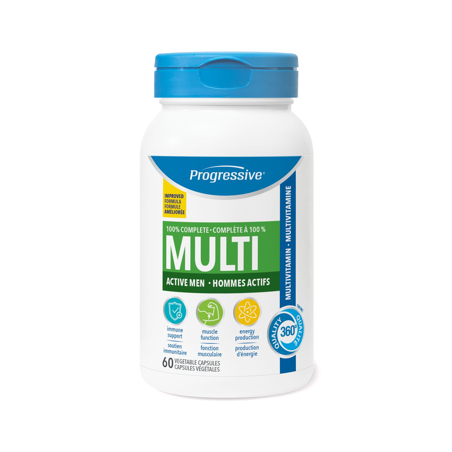 Progressive Active Men Multivitamin Capsules, 60 Count