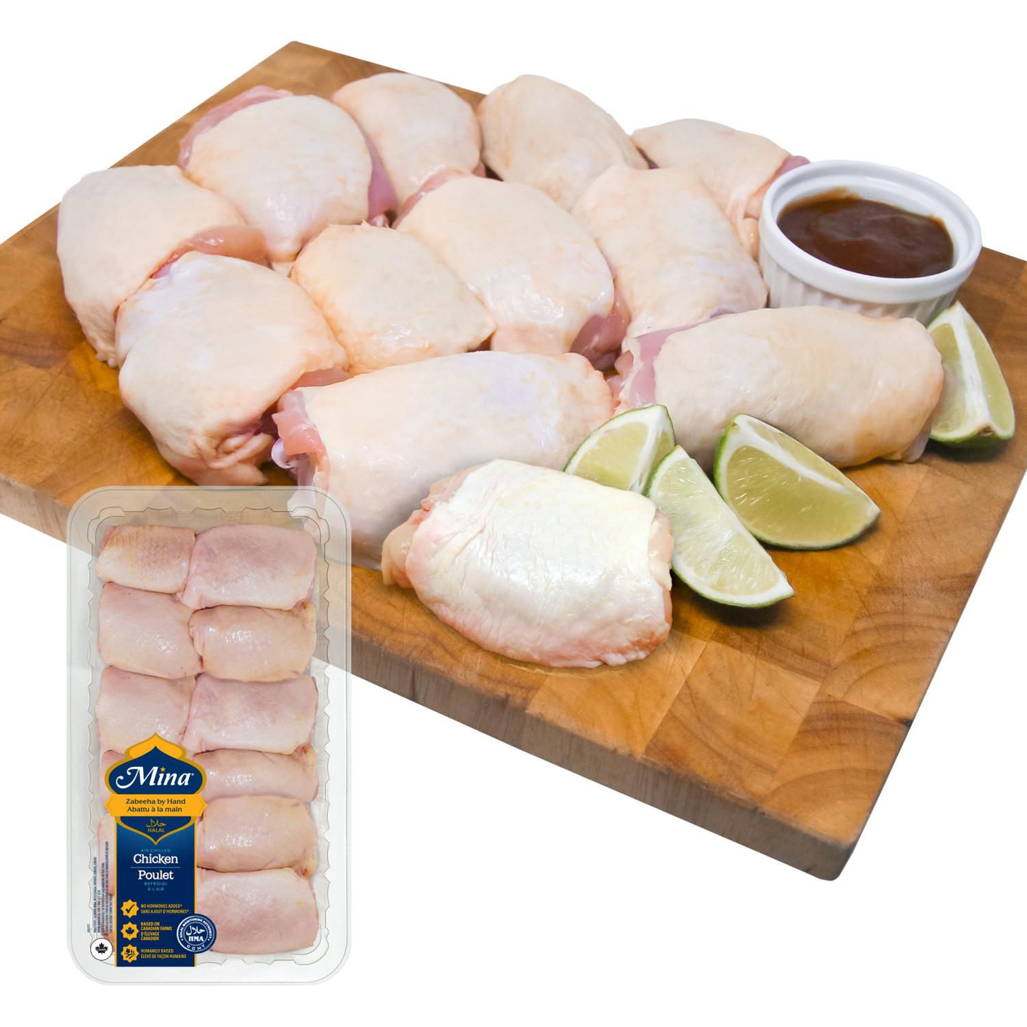 Mina Halal Chicken Thighs Value Pack, 10-12 Thighs, Value Pack, 1.38 - 1.68 KG